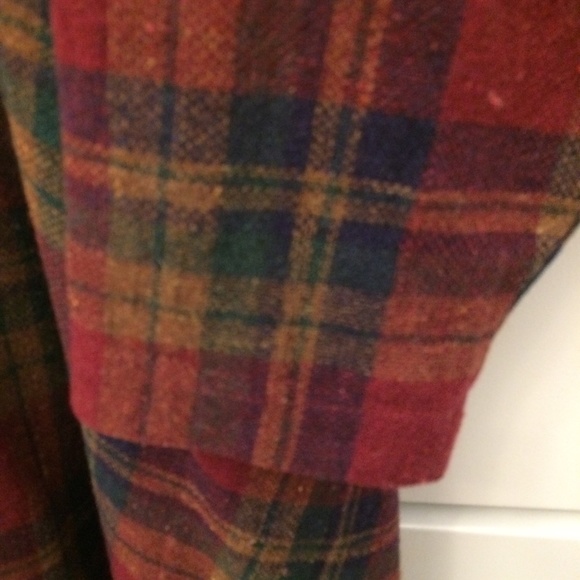 Rare Vintage 100% wool warm plaid M/L coat made in India - Picture 5 of 7